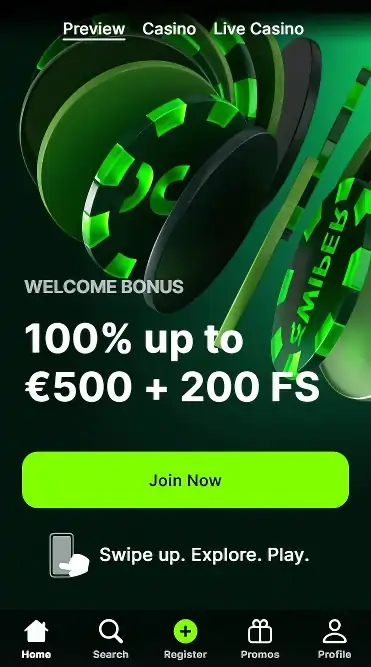 Aplicación móvil de Spinit Casino